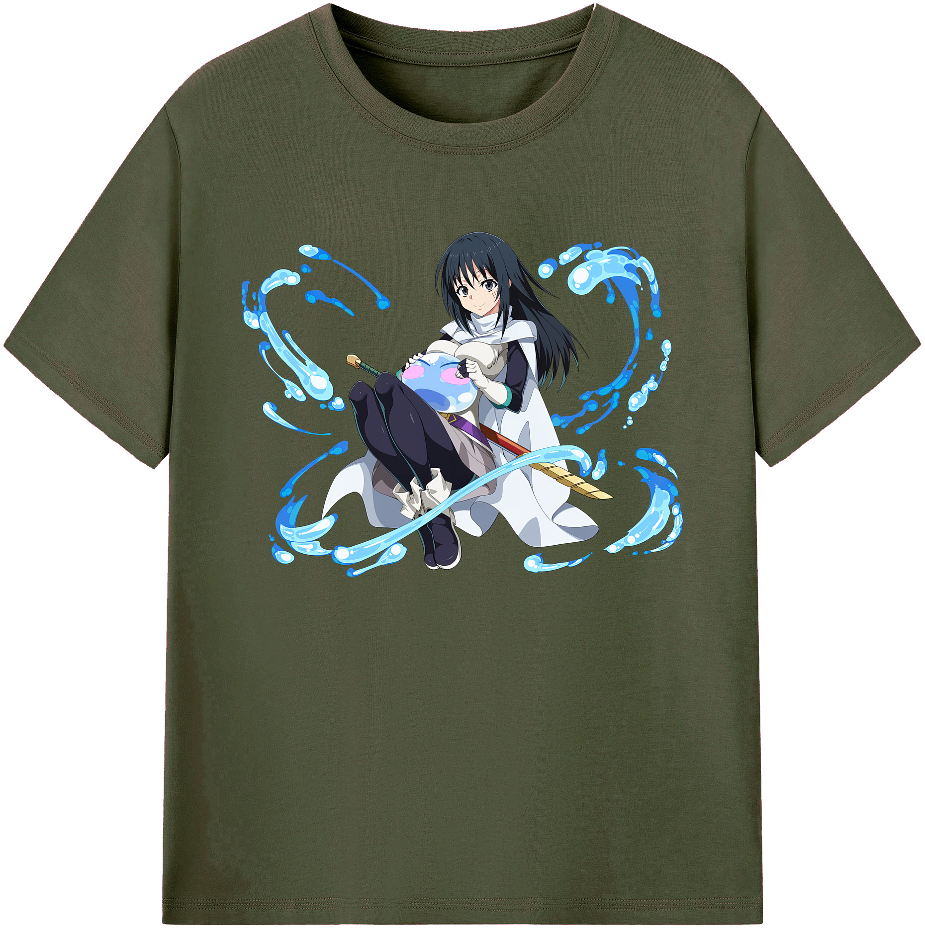 （画像用） 転スラ Regarding Reincarnated to Slime 綿100％ メンズ半袖Tシャツ｜肌触りやわらか＆通気性